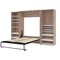 Bestar Cielo 119W Full Murphy Bed with 2 Shelving Units (118W), Rustic Brown & White 80894-000009 - alternate 5